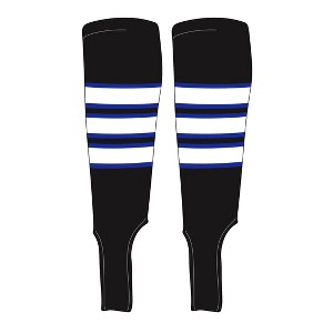 MK Socks Traditional Baseball Stirrups Pattern C-5 Black, Royal, White - 1 of 2