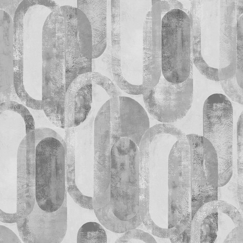 Sublime Oval Shapes Grey Wallpaper - image 1 of 4