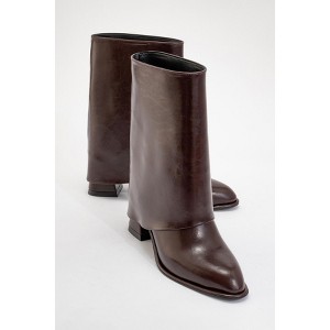 Ellas Burgundy Chunky Heel Boot (Women) | Prologue Shoes - 1 of 4