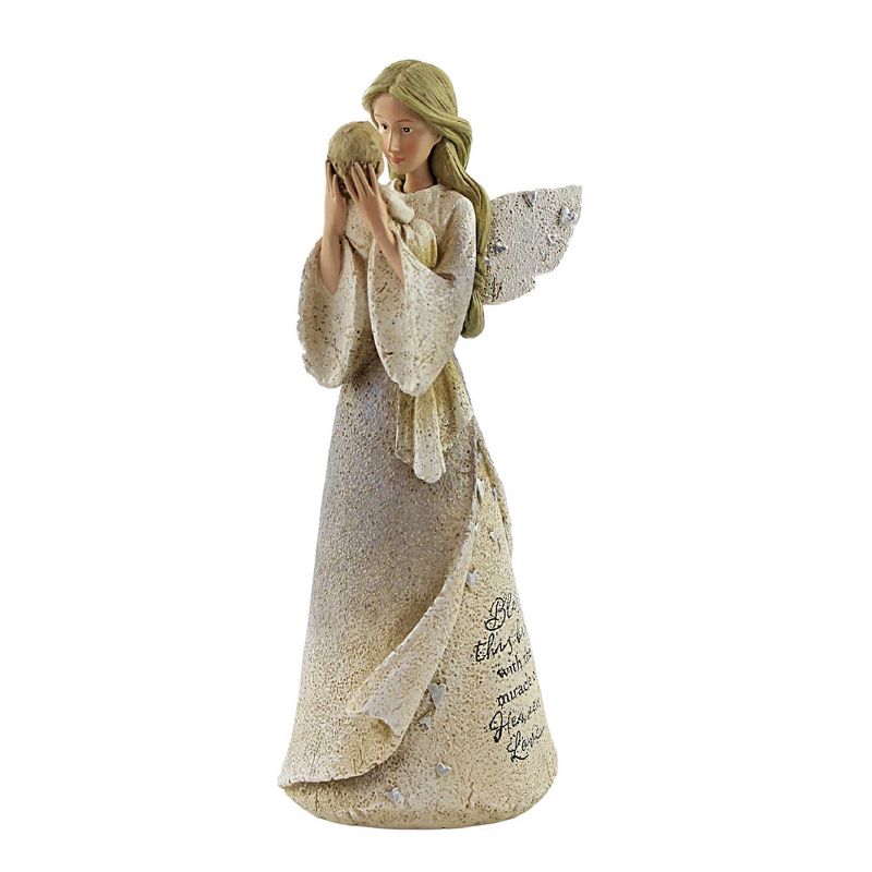 Figurine 8.0 Inch Baby Blessing Angel Mother Child Newborn Blessing Figurines, 2 of 4