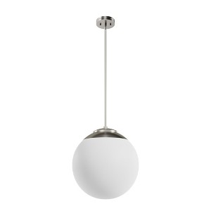 Hunter 16" Hepburn Ceiling Light Brushed Nickel Finish - 3 Bulb Incandescent Pendant for Indoor Spaces - 1 of 1