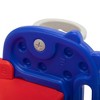 48.00"3 in 1 Freestanding Toddler Slide, Indoor Outdoor Playground with Basketball Hoop and Ball for Kids Under 3 Years, Red & Blue - 4 of 4