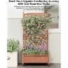 Wood Planter Box With Trellis For Plant & Flower, Raised Garden Bed With Wheels, Standing Vertical Horticulture Trellis Planter With Drainage Holes - 4 of 4