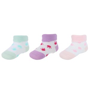 CTM Infant's Soft & Fancy Solid and Patterned Socks (3 Pack) - 1 of 4