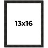 PosterPalooza | 13x16 Thin Barnwood Picture Frame, UV Acrylic, 2 Finishes - Grey and Black - 2 of 4