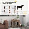 Gulches Dog Crate Furniture with Soft Water-Resistant Cushion, Dog Crate End Table with Drawer, Puppy Crate for Small Dogs Indoor with 2 Doors, Brown - 3 of 4