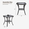 Buenhomino Patio Tables Wicker Side Table - Rattan End Table with Glass Top Square for Outdoor Outside Patio Porch Deck - 3 of 4