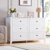 Modern 6 Drawer Dresser for Bedroom, 54" Wide Wooden Dressers with Large Storage,Handleless Chest of Drawers TV Stand for Living Room & Hallway - 4 of 4