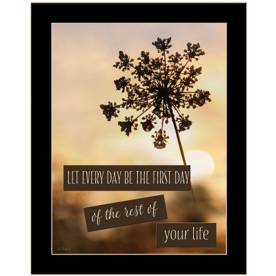 HomeRoots The First Day Black Framed Print Wall Art