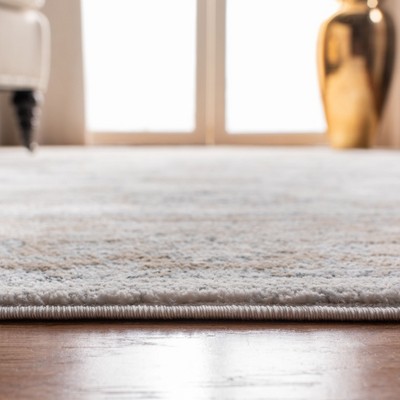 Isabella 6'7" Square Cream and Beige Synthetic Area Rug