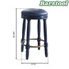 NicBex 360° Swivel Bar Stools Set of 2,Counter Height Bar Stools with Upholstered Seat,Bar Chairs for Living Room,Dining Room,Kitchen,Cafe - 3 of 4