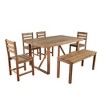 6pcs Outdoor Dining Sets, Patio Furniture Set Acacia Wood Table and Chair - ModernLuxe - 4 of 4