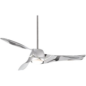 58" Minka Aire Artemis Liquid Nickel LED Smart Ceiling Fan - 1 of 4