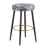NicBex Counter Height Bar Stools Set of 2,Upholstered Dining Chair Stools with Golden Footrest for Kitchen Island,Coffee Shop,Kitchen - 2 of 4
