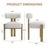 coucheta Dining Chairs,Modern Boucle Dining Room Chairs with Ergonomic Curved Back, Comfortable Kitchen Chairs with Rubber Wood Legs - 2 of 4