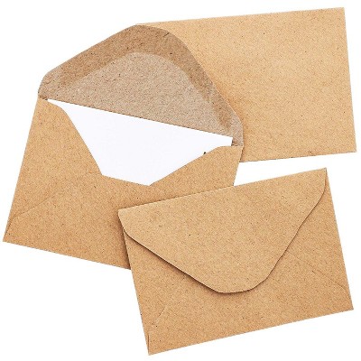 100-Count Bulk Mini Kraft Envelopes for Small Note Cards, Business and Gift Cards, 4.1 x 2.75 inches