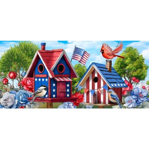 Briarwood Lane Summer Home of the Free Birdhouses Mini Mat 22x10 Indoor Outdoor For Summer Doormat - 1 of 2