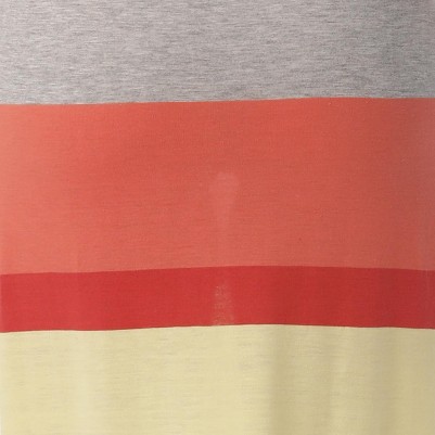 coral / aqua / yellow