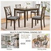 5-Piece Dining Set with a Square Table and 4 Chairs for Kitchen, Dining Room - 3 of 4
