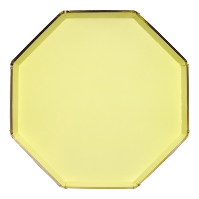 Meri Meri Pale Yellow Dinner Plates (Pack of 8)