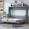 Full Size Murphy Bed with Hydraulic Lift and Desk Design - 2 of 4