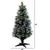 Nearly Natural 4-ft Snowy Pre-Lit Fiber Optic Artificial Christmas Tree with 40 Colorful LED Lights - 2 of 4