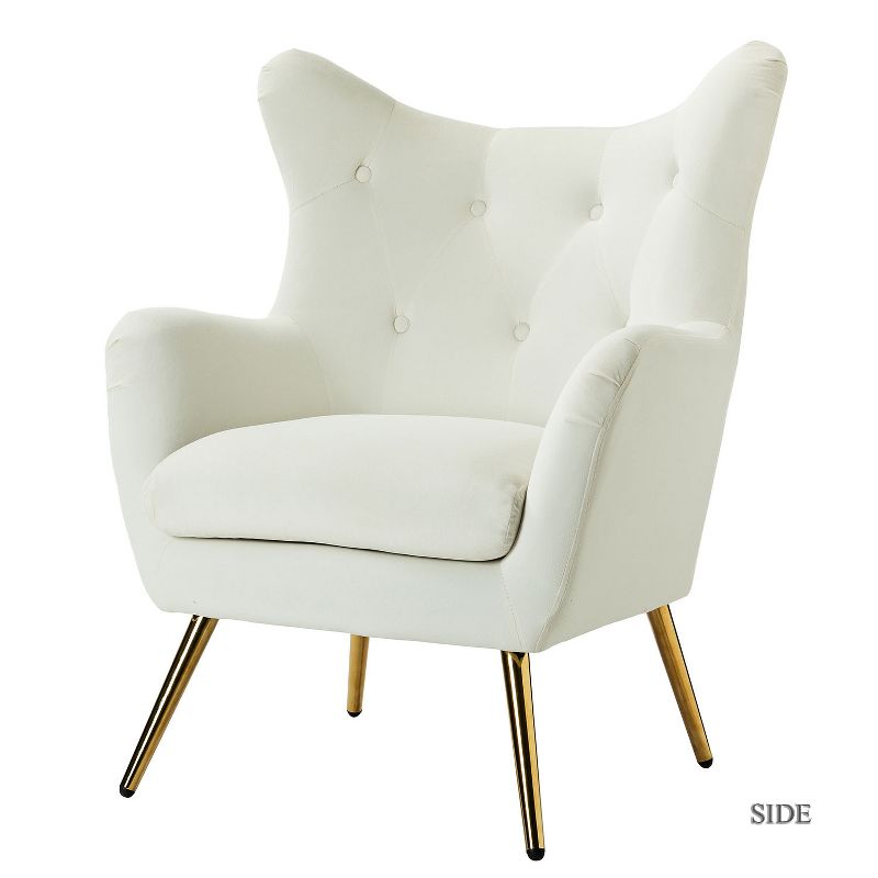 Godefroy Upholstery Accent Chair velvet with Wingback | Karat Home, 1 of 12