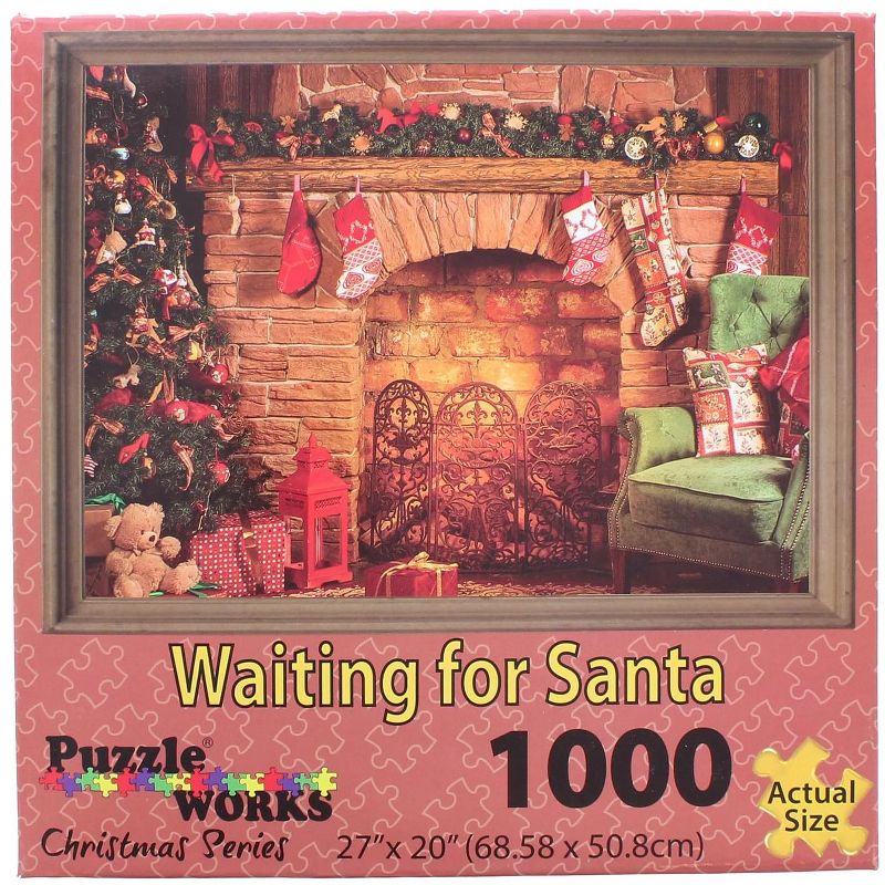 Puzzleworks Waiting On Santa 1000 Piece Jigsaw Puzzle, 1 of 7