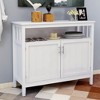 NicBex Sideboard Buffet Cabinet with Open Storage Modern Console Cabinet with 2 Shelves & 2 Doors for Living Room,White - 2 of 4