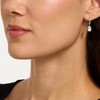 Pompeii3 2.07Ct TW Oval Diamond Dangle Lever Back Hoops 14k White Gold Lab Created - 3 of 4