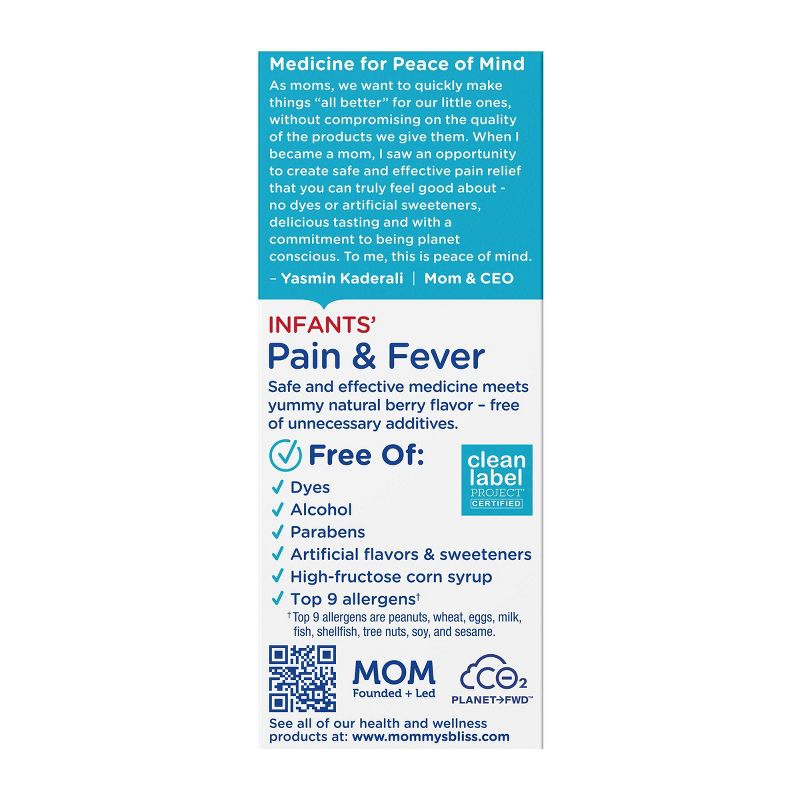Mommy&#39;s Bliss Infant Pain &#38; Fever Acetaminophen - 2 fl oz, 3 of 14