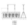 VAXCEL Tremont 5L Crystal Black Urban Loft Linear Chandelier Island Pendant Light Fixture - 4 of 4