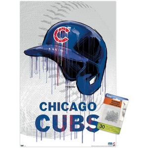 Trends International MLB Chicago Cubs - Drip Helmet 20 Unframed Wall Poster Prints - 1 of 4