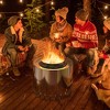 Tangkula 19.5" Smokeless Fire Pit Stainless Steel Wood Burning Firepit w/ Rain Cover - 3 of 4