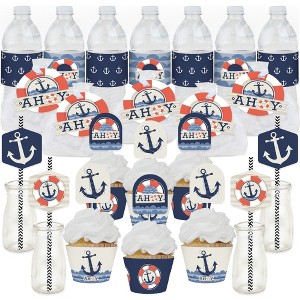 Big Dot of Happiness Ahoy - Nautical - Baby Shower or Birthday Party Favors and Cupcake Kit - Fabulous Favor Party Pack - 100 Pieces - 1 of 4