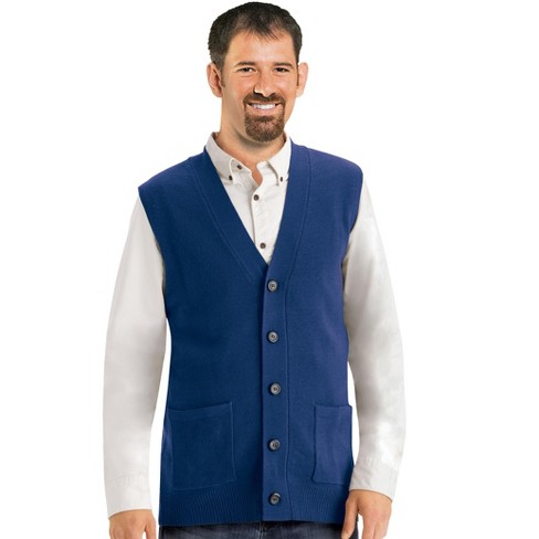 Men's button front sweater vest best sale