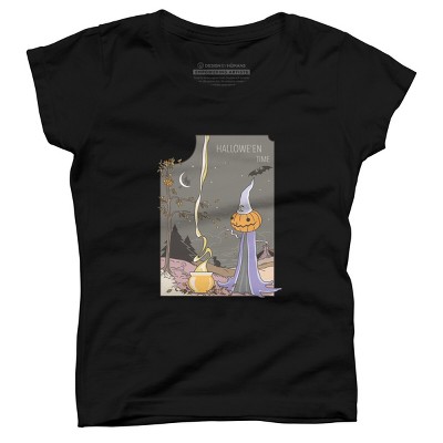 Girl's Design By Humans Halloween magic brewery By runcatrun T-Shirt