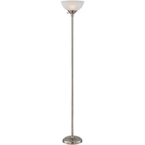 71" inch Floor Lamp Modern Light White Shade Standing Gold Base Home Decorative 