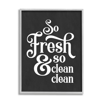 Stupell Industries So Fresh Clean Laundry Phrase Vintage Typography