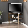 Jaymes Metal/Glass Corner TV Stand - MS5724 - Gold - SEI - 2 of 4