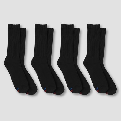Hanes Premium Men's 4pk Cushion Casual Socks - Black 6-12