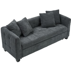 NicBex 77.9 Inch Pull-out Sofa Bed Convertible 3 Seat Sofa with 4 Throw Pillows for Living Room,Apartment,Gray - 1 of 4