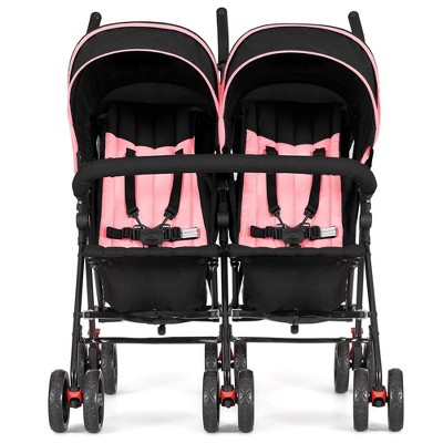 Image of Dream On Me Volgo Twin Umbrella Stroller, Pink