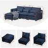 DYHOME L Shaped Couch Sectional Sofa Comfy Cloud Couch for Living Room, Deep Seat Modular Sectional Sofa, 3 Seat - 2 of 4