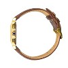 Peugeot Women's 14K Gold-Plated 32mm Tank Shape Brown Leather Strap Watch - 4 of 4