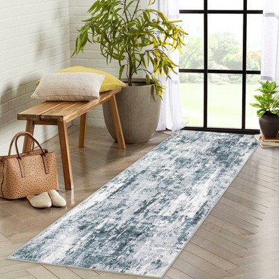 coucheta Vintage Washable Area Rug, Multi-size Abstract Foldable Soft Low-Pile Non-Slip Stain Resistant Carpet, for Living Room, Bedroom, Dining Room