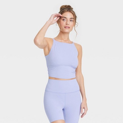Women's Everyday Soft Crop Tank Top - All In Motion™ Lilac Purple