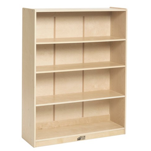 Ecr4kids Birch Bookcase With Adjustable Shelves Wood Book Shelf Organizer 48 H Target