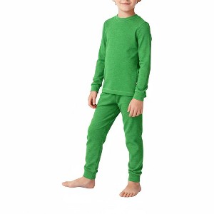 City Threads Boys USA-Made Soft & Cozy Thermal Long Johns 2-Piece Set - Warm Base Layer & Loungewear - 1 of 4