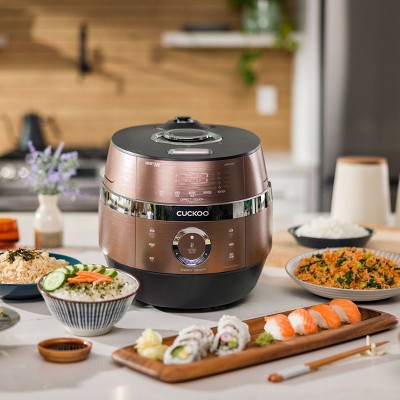Copper and Black Induction Heating Pressure Rice Cooker with Nonstick Inner Pot